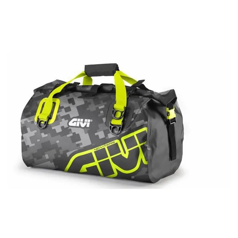 BORSA DA SELLA GIVI IMPERMEABILE, 40 LITRI, CAMOUFLAGE GRIGIO/GIALLO