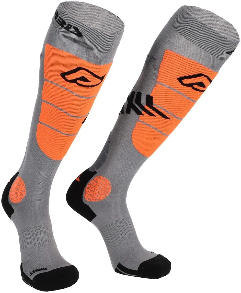 Calzettoni Off-Road Acerbis Mx Impact Vented grigio-arancione