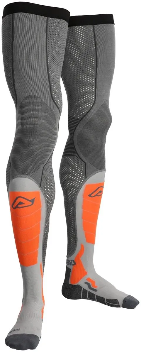 Calzettoni Off-Road Acerbis X-Leg Pro Vented Lunghi grigio-arancione