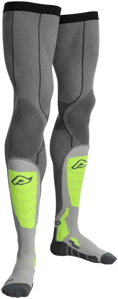 Calzettoni Off-Road Acerbis X-Leg Pro Vented Lunghi grigio-giallo fluo