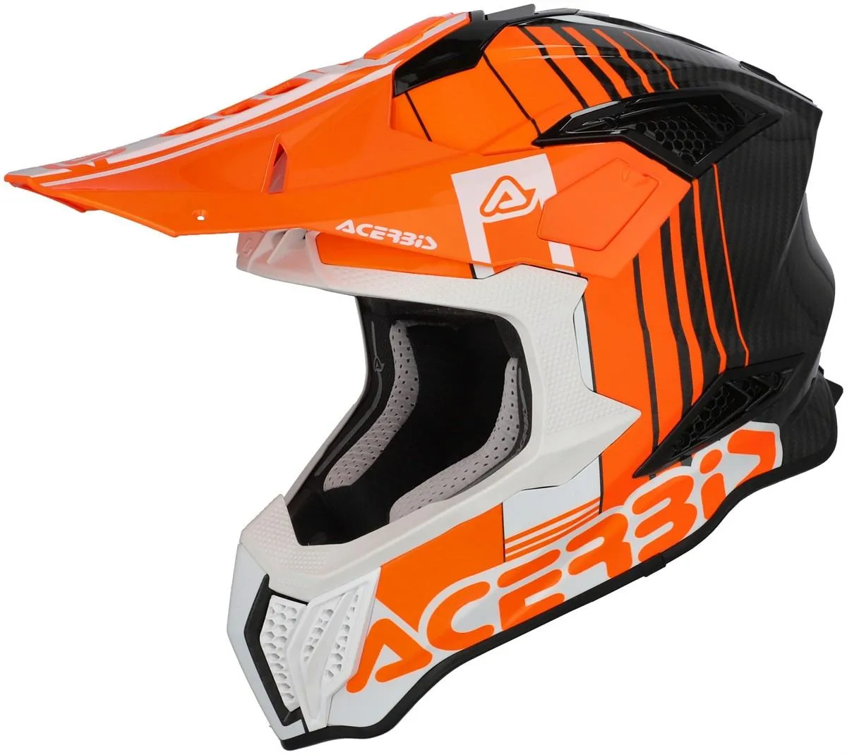 Casco cross enduro Acerbis AIRSTRIKE-C Arancione/Bianco
