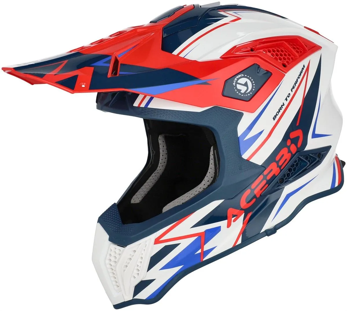 Casco cross enduro Acerbis AIRSTRIKE-X Bianco/Blu/Rosso