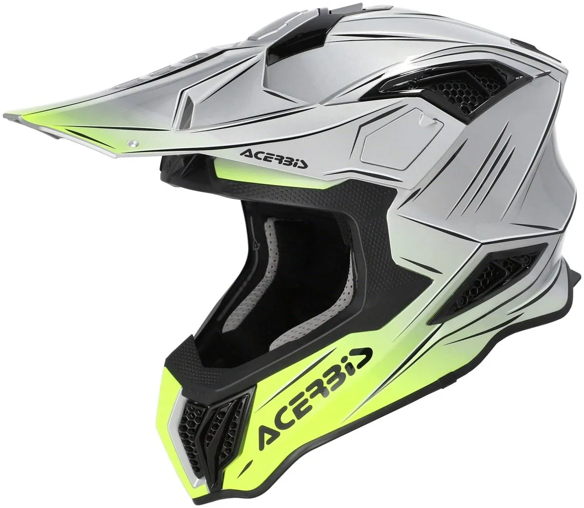 Casco cross enduro Acerbis AIRSTRIKE-X Grigio/Giallo Fluo