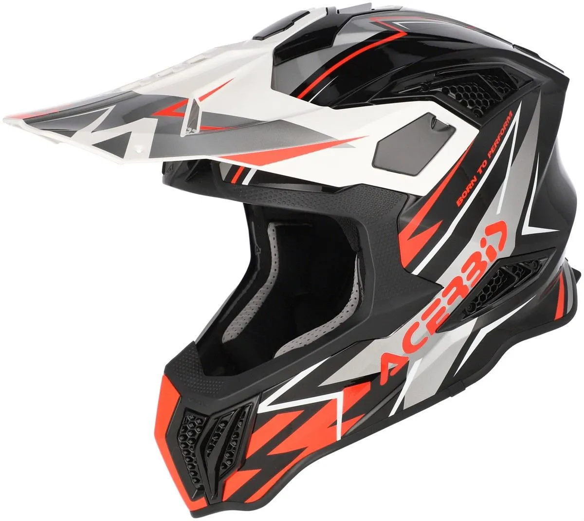 Casco cross enduro Acerbis AIRSTRIKE-X Nero/Arancione Fluo