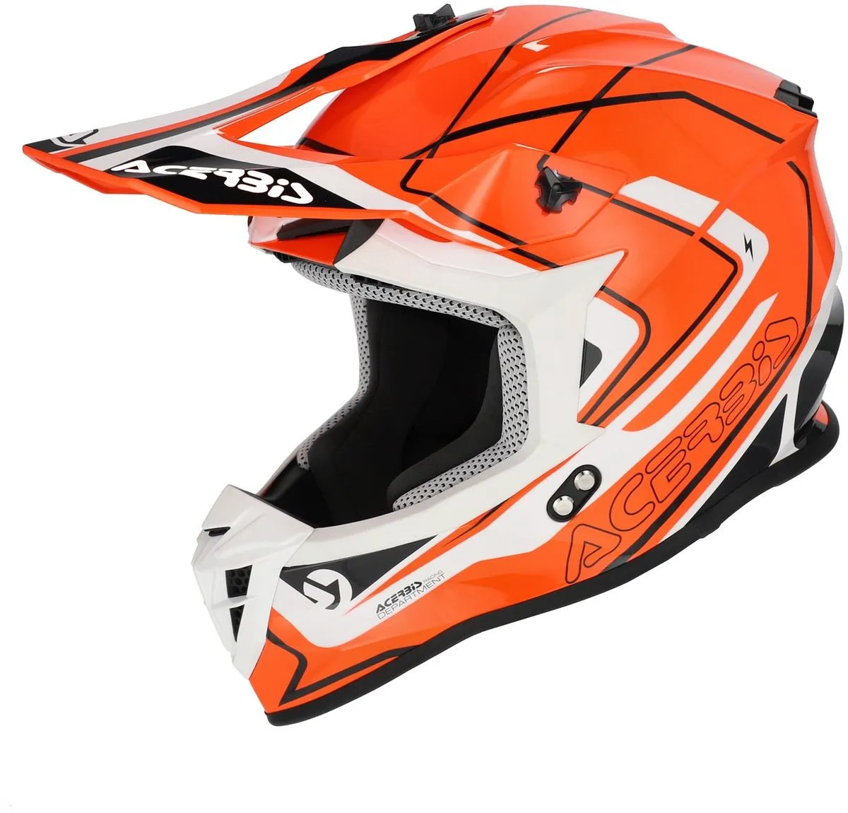 Casco cross enduro Acerbis LINEAR 22-06 Arancione/Bianco