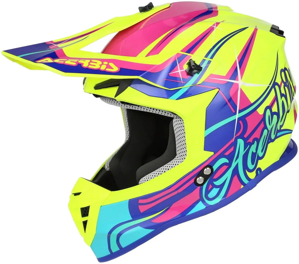 Casco cross enduro Acerbis LINEAR 22-06 Giallo Fluo/Viola
