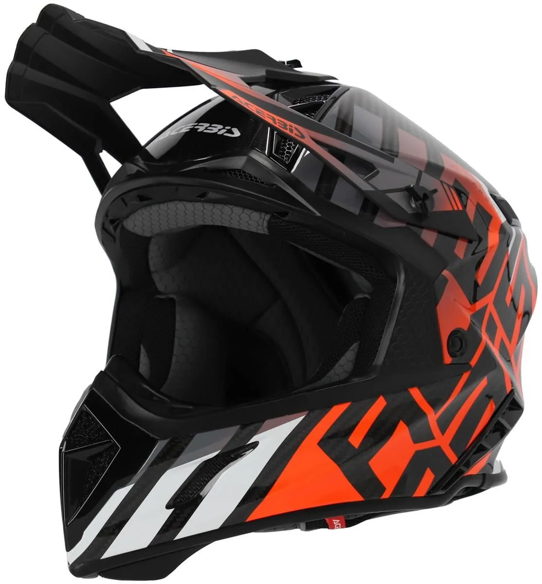 Casco cross enduro Acerbis STEEL CARBON 22-06 Nero/Arancio Fluo