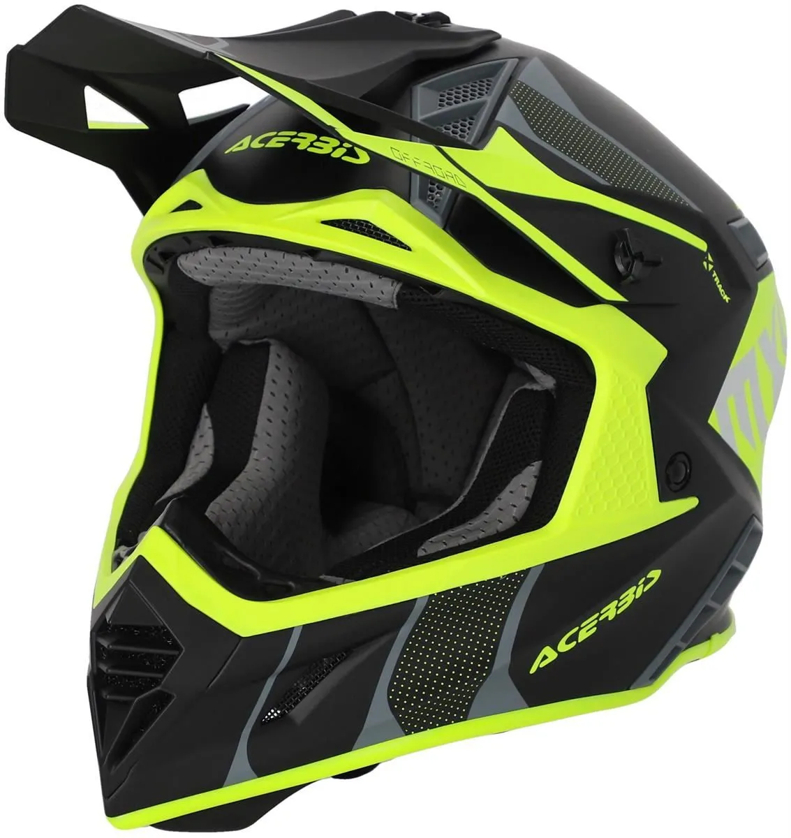 Casco cross enduro Acerbis X-TRACK 22-06 Nero/Giallo Fluo