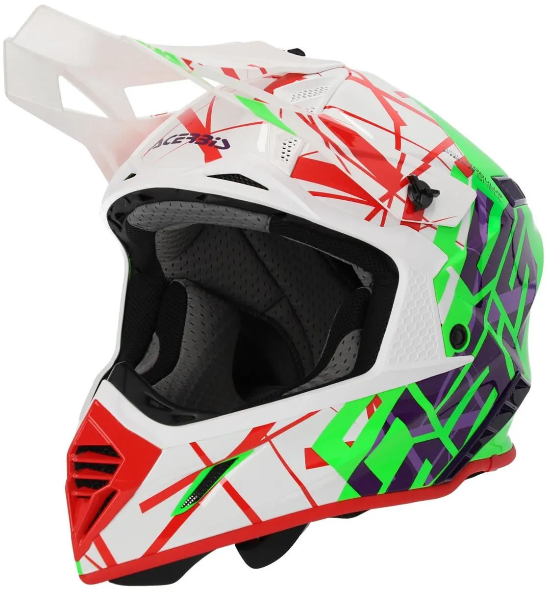 Casco cross enduro Acerbis X-TRACK 22-06 Verde/Bianco