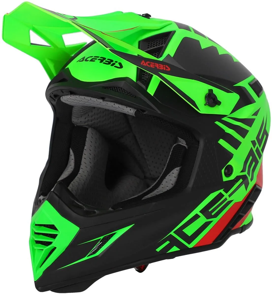 Casco cross enduro Acerbis X-TRACK 22-06 Verde Fluo/Nero