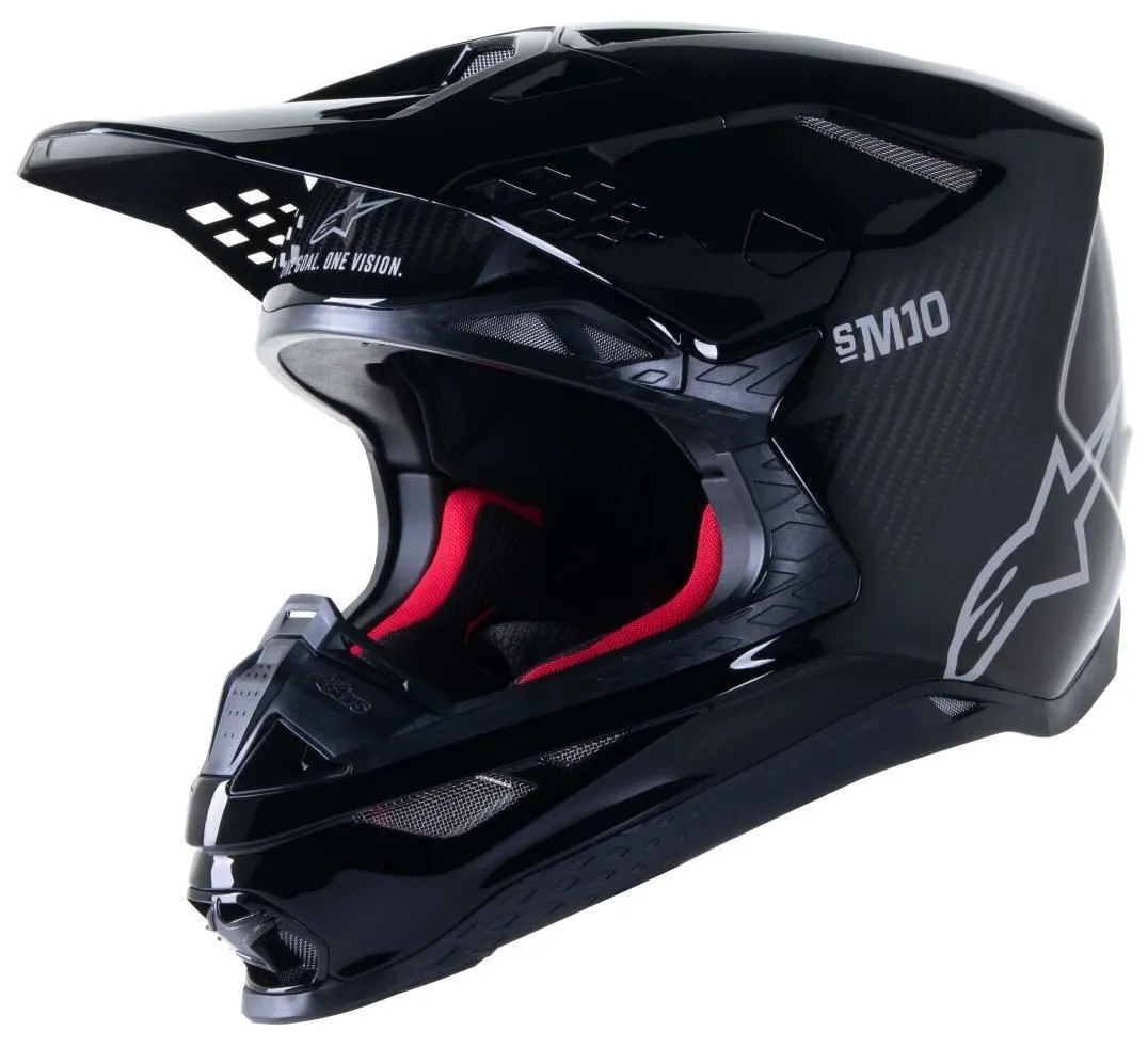 Casco cross enduro Alpinestars Supertech M10 Solid carbonio