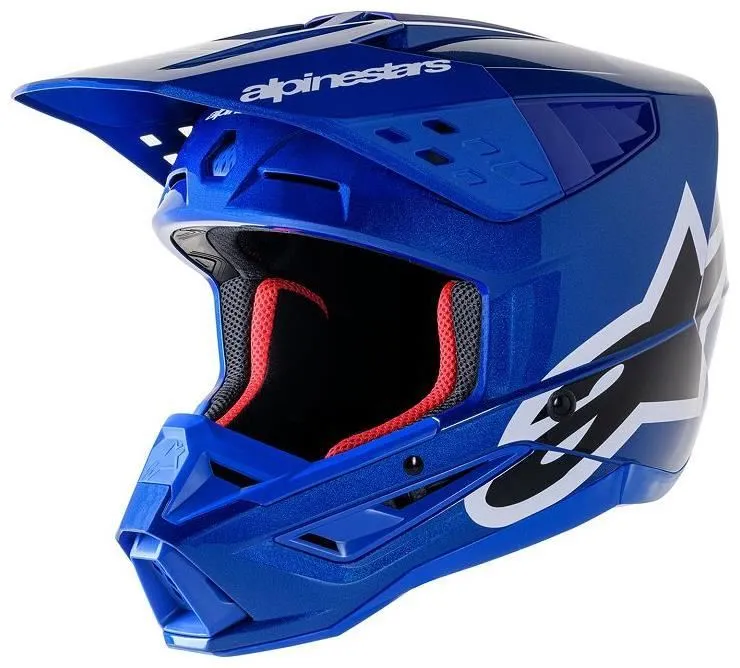 Casco cross enduro Alpinestars Supertech M5 CORP colore blu