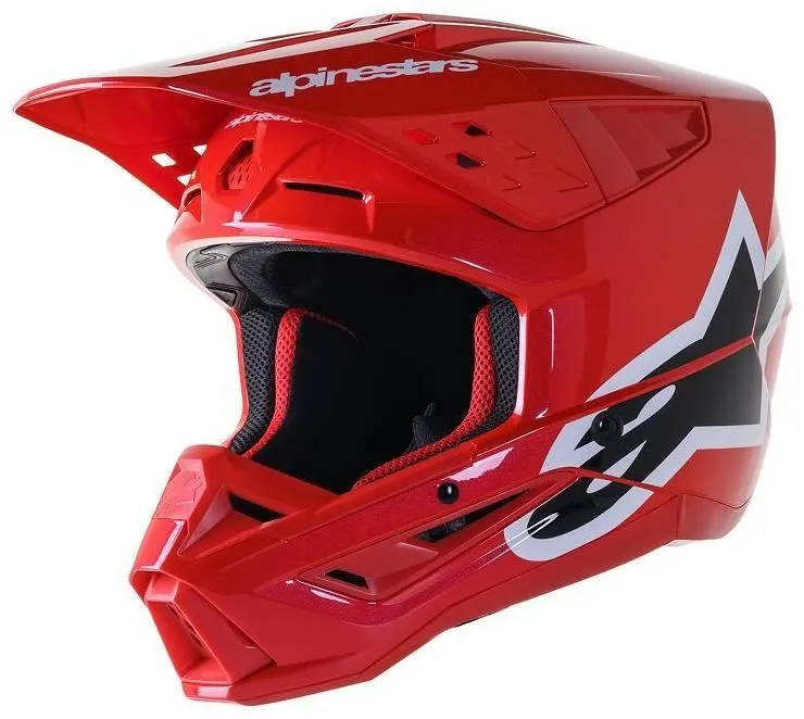 Casco cross enduro Alpinestars Supertech M5 CORP colore rosso