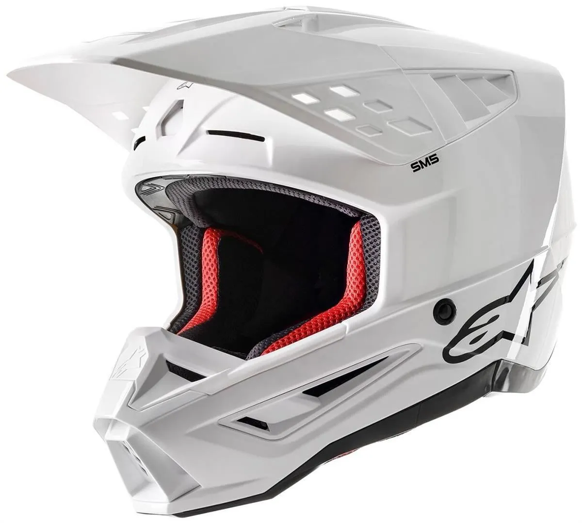 Casco cross enduro Alpinestars Supertech M5 Solid colore bianco