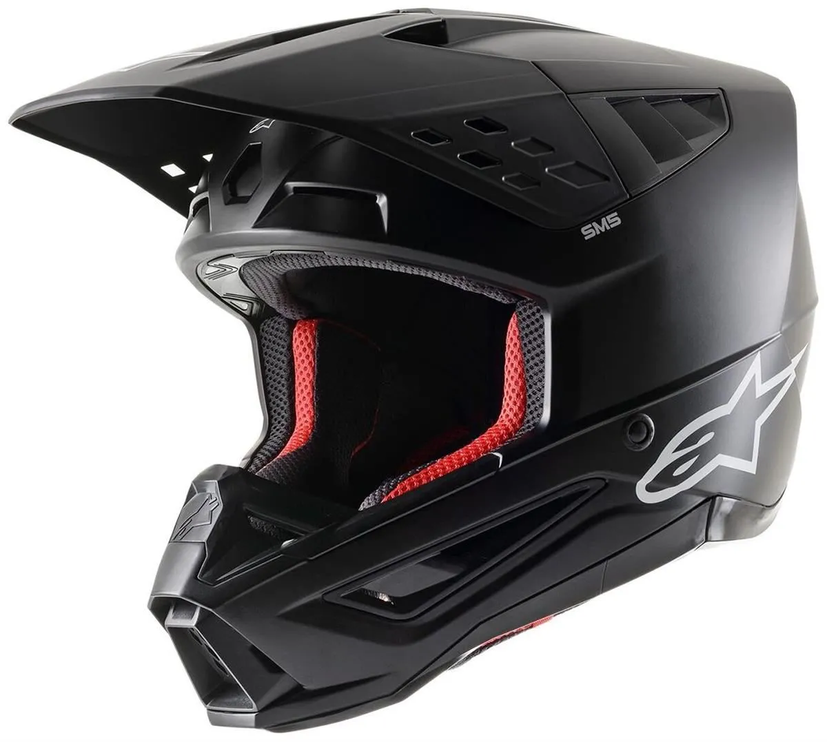Casco cross enduro Alpinestars Supertech M5 Solid colore nero