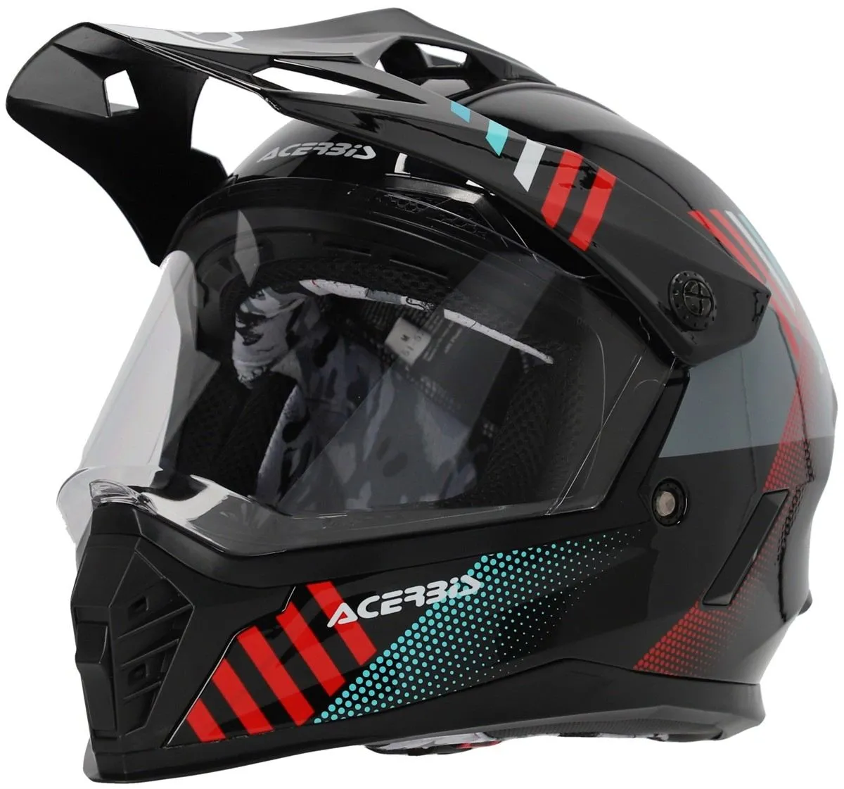 Casco enduro-turismo Acerbis per bambino RIDER JUNIOR Nero/Rosso