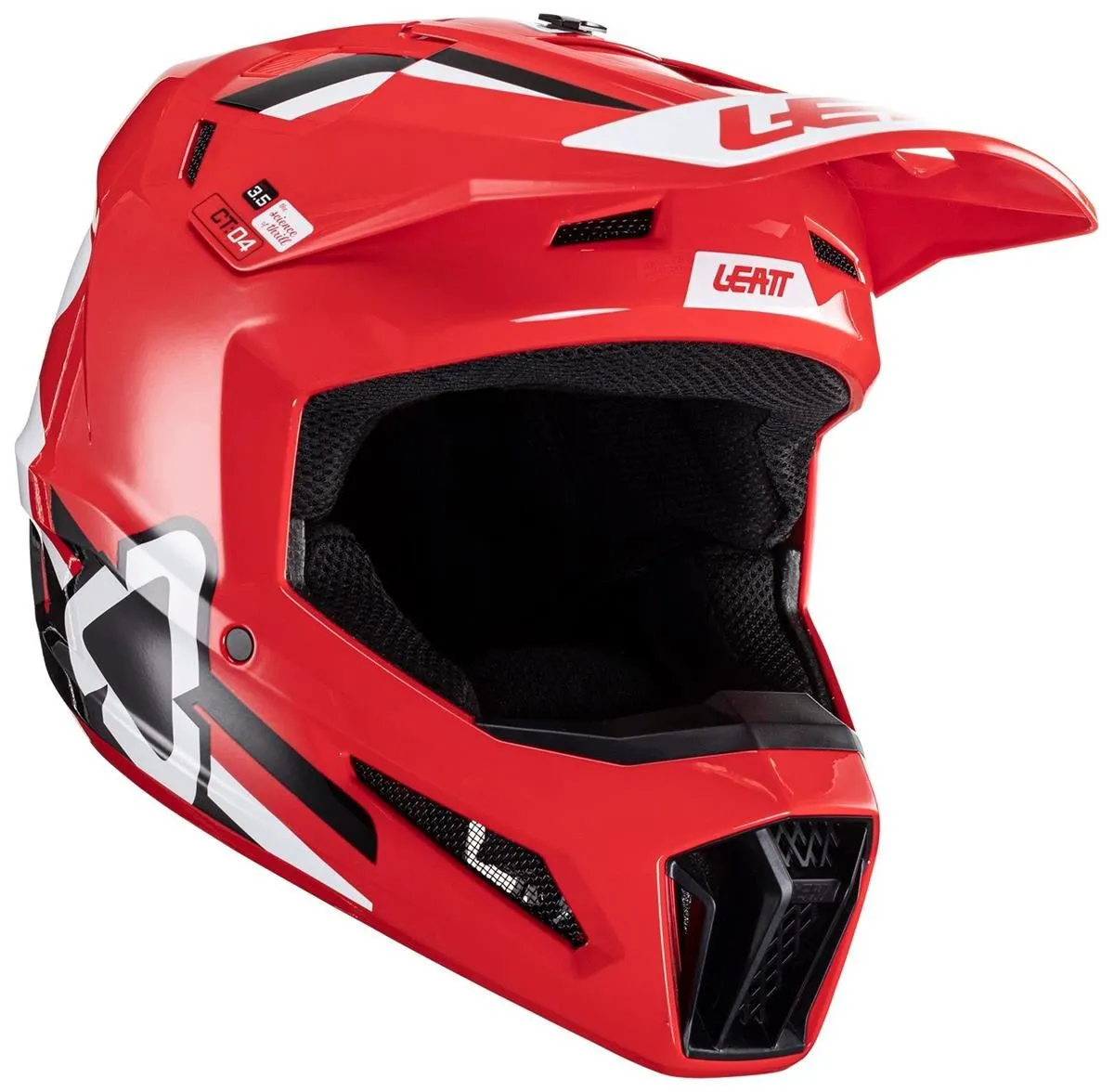 Casco cross enduro Leatt 3.5 per bambino colore rosso