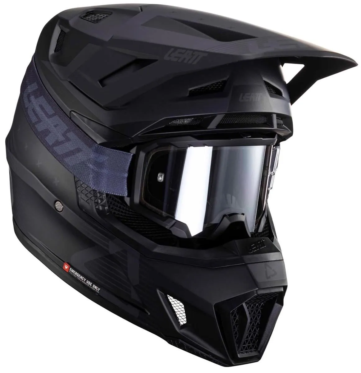 Casco cross enduro Leatt 7.5 colore nero opaco + Maschera Leatt Velocity inclusa