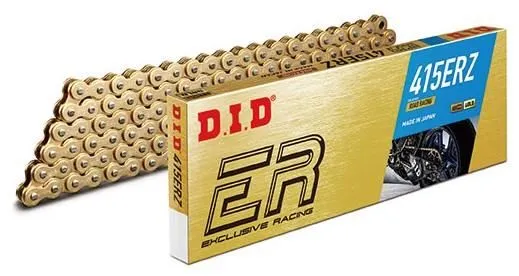 Catena passo 415 DID 415 ERZ Gold & Gold Racing 140 maglie senza O-RING e con giunto a clip