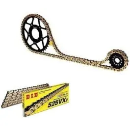 Kit catena DID 525VX3 corona pignone Hornet Transalp CBR Strom Bandit GSX Street