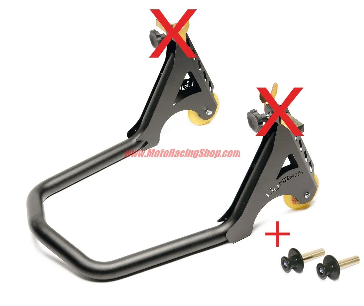 Cavalletto posteriore regolabile Lightech universale a rulli per forchetta montata su tenditore alta qualità 4.5kg