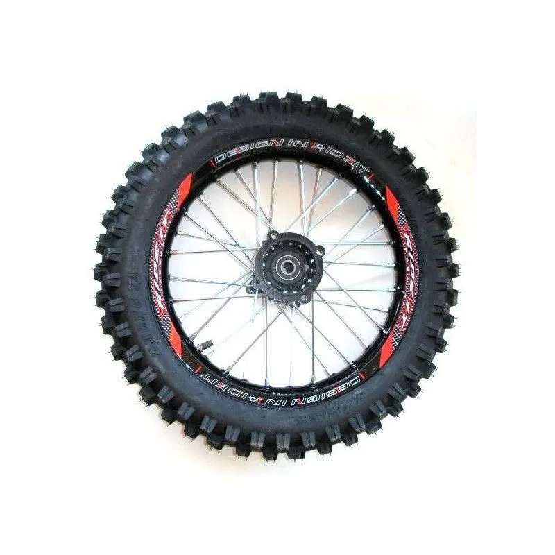 Cerchio / Ruota Completa Cross 14" Posteriore in Alluminio