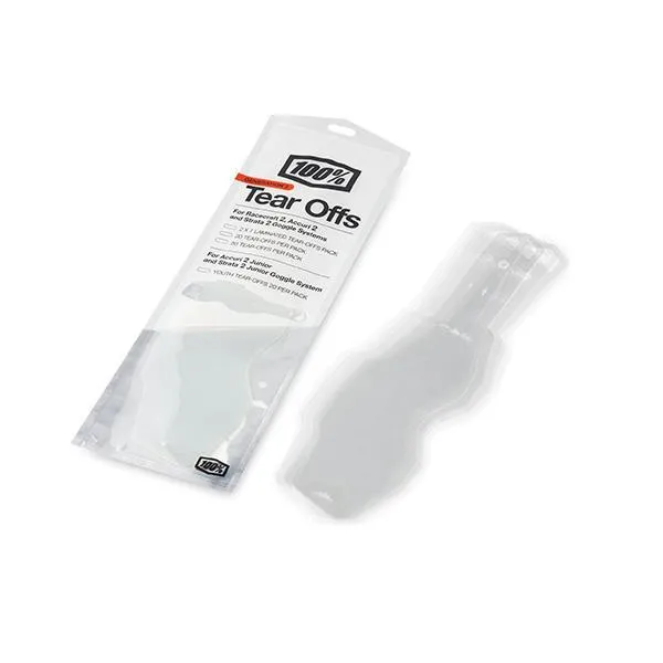 Confezioni Lenti a Strappo 100% per Strata 2 Accuri 2 Racecraft 2 Standard Tear Offs (kit da 50 pezzi)