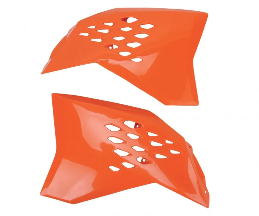 Convogliatori radiatore Ufo KTM SX 125 / 250 2007-2010 KTM SX 144 2007-2008 KTM SX 150 2009-2010 KTM EXC 125 / 200 / 250 / 300 2008-2011 KTM SXF 250 / 450 2007-2010 KTM SXF 505 2008 KTM EXC-F 250 / 400 / 450 / 530 2008-2011