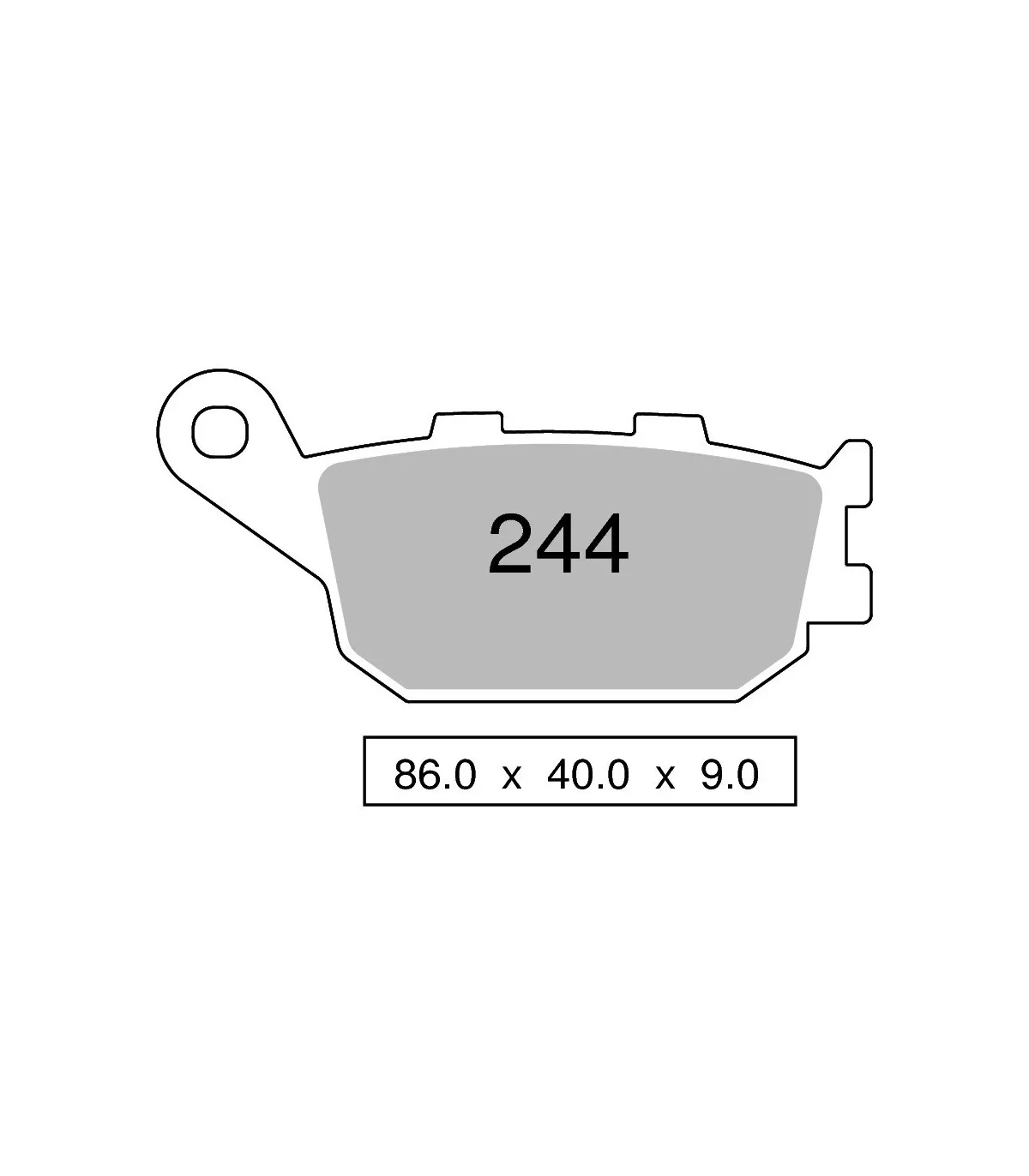 COPPIA PASTGLIE FRENO POSTERIORE OGNIBENE TROFEO SINTERED PER KAWASAKI Z 900 2020-2024