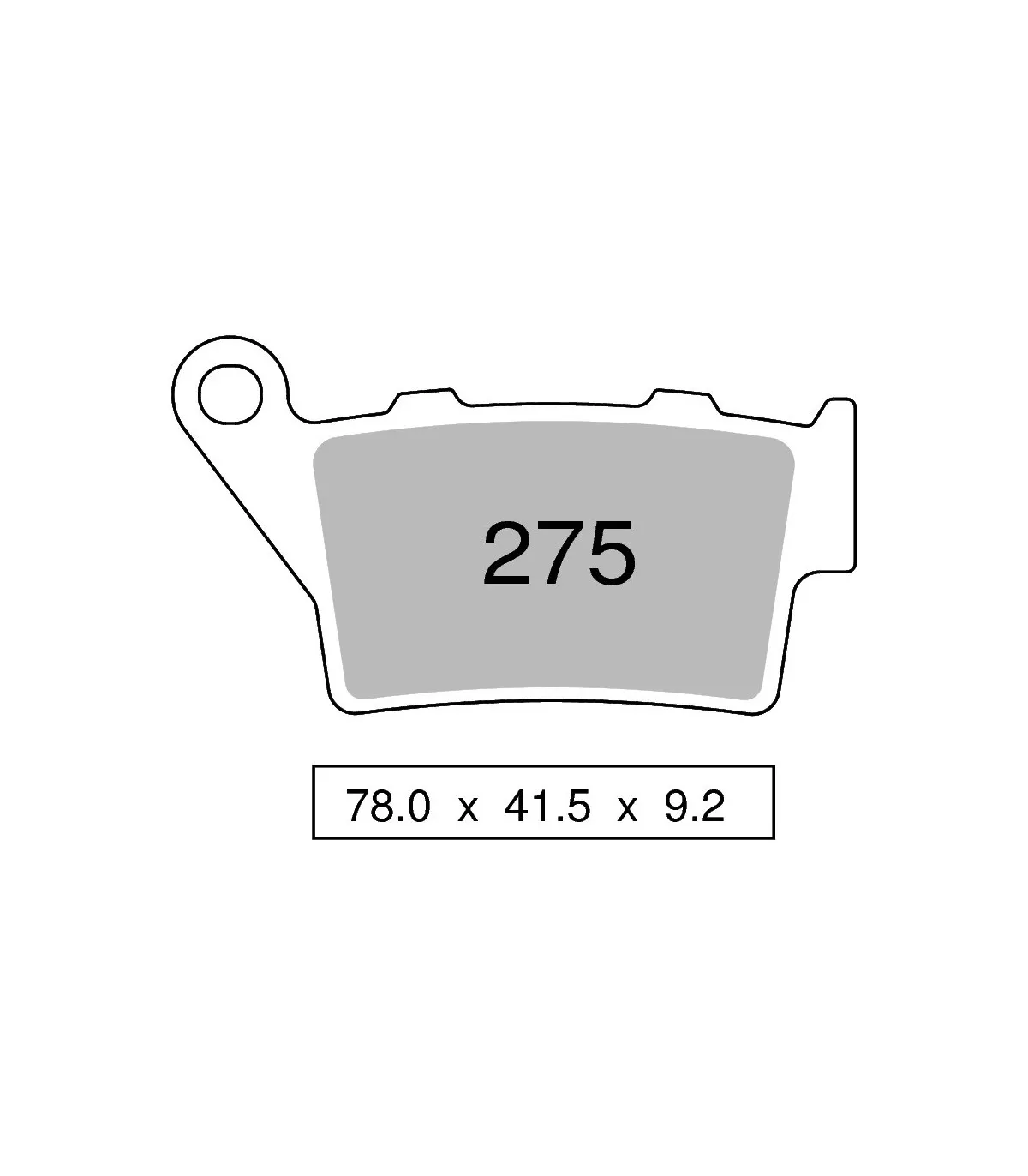 COPPIA PASTGLIE FRENO POSTERIORE OGNIBENE TROFEO SINTERED PER KTM DUKE 390 2013-2022