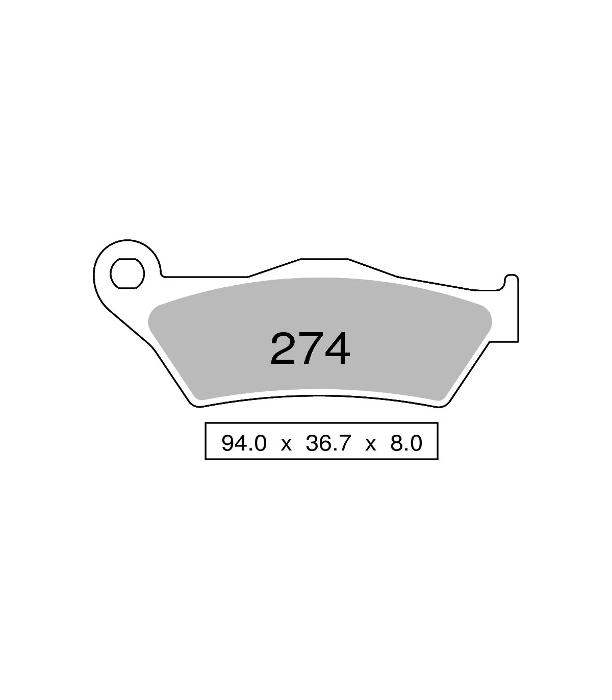 COPPIA PASTGLIE FRENOPOSTERIORE OGNIBENE TROFEO SINTERED PER DUCATI MULTISTRADA 1260 dal 2018