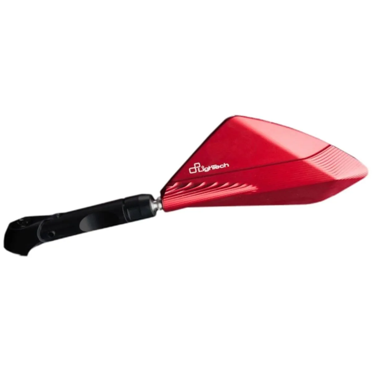 Coppia specchietti retrovisori romboidali in alluminio Lightech per moto naked (colore ROSSO - filetto 2xM10x1.25 dx + 1xM10x1.25 sx) NON OMOLOGATI