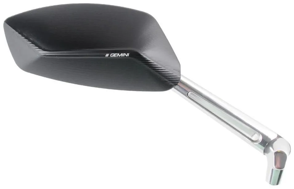 Coppia specchietti retrovisori romboidali in alluminio Lightech per moto naked SPEAL027NER (colore NERO - filetto 2xM10x1.25 dx + 1xM10x1.25sx) NON OMOLOGATI