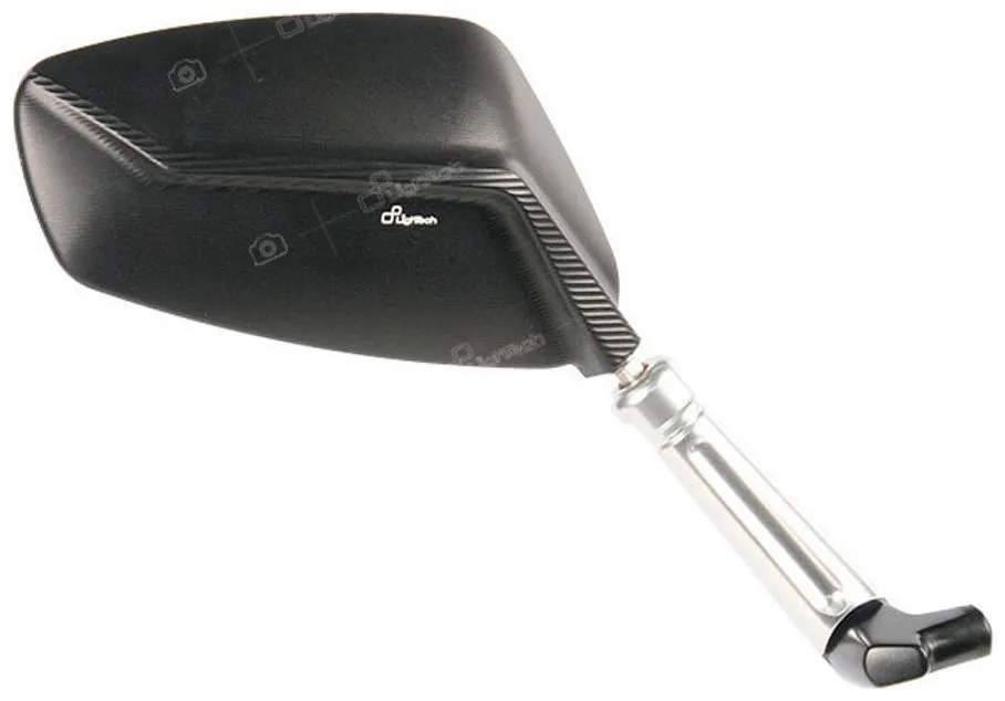 Coppia specchietti retrovisori romboidali in alluminio Lightech per moto naked SPEAL031NER (colore NERO - filetto 2xM10x1.25 dx + 1xM10x1.25sx) OMOLOGATI