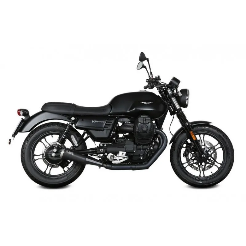 COPPIA TERMINALI MIVV GHIBLI S MOTO GUZZI V7 III 2017-2020, DEKAT BLACK