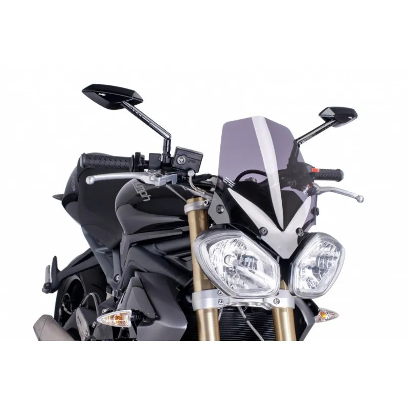 CUPOLINO PUIG SPORT NEW GENERATION TRIUMPH STREET TRIPLE 675 2013-2016, FUME CHIARO