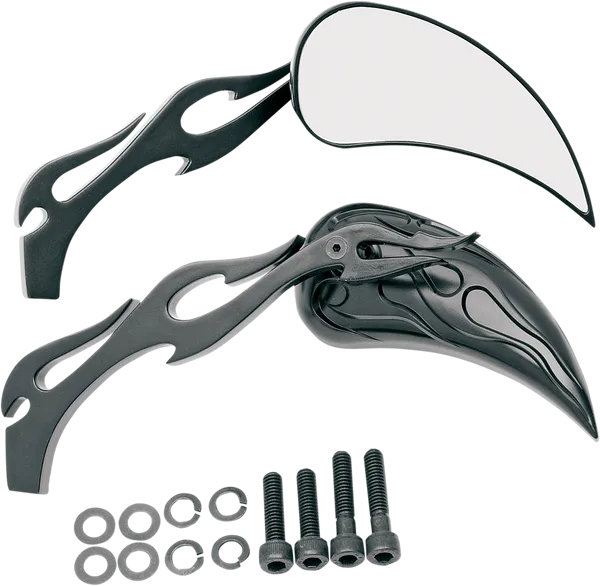 Specchietti a goccia Flame con stelo modellato-06400289