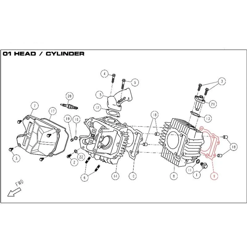 Guarnizione Base Cilindro In metallo DAYTONA 70mm - 86436
