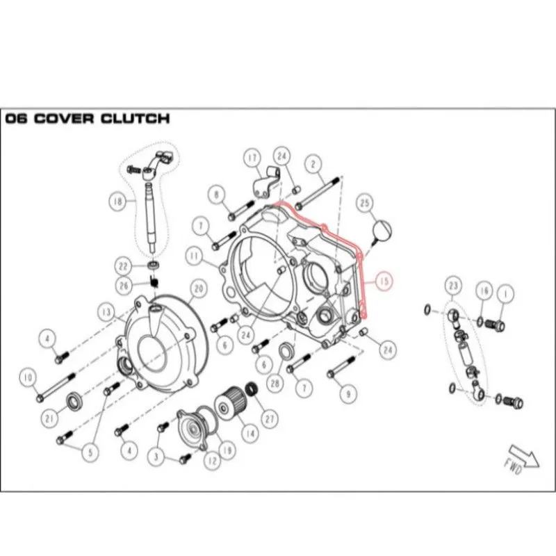 Guarnizione coperchio frizione DAYTONA 190 - 86437
