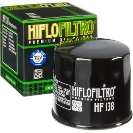 HIFLO HF138 OIL FILTER SPIN-ON PAPER GLOSSY BLACK