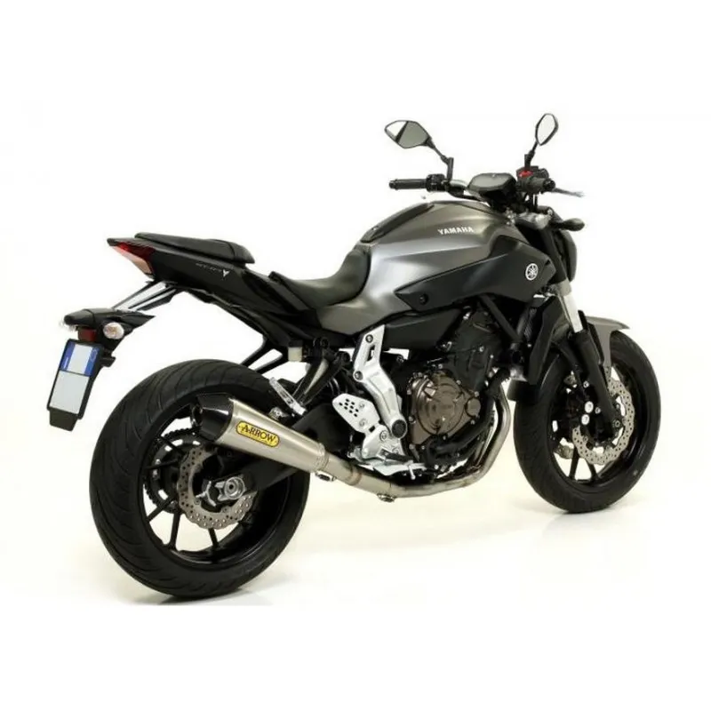 HIGH ARROW X-KONE FULL EXHAUST SYSTEM YAMAHA MT-07 2014-2017, DARK STEEL/CARBON, DEKAT