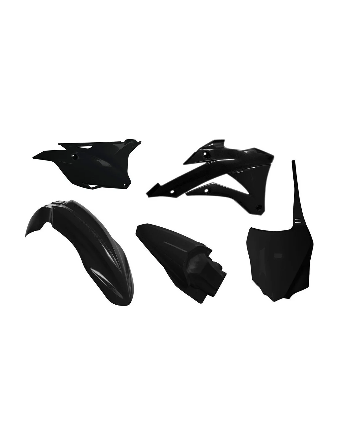 Kit plastiche motocross Racetech Kawasaki nero