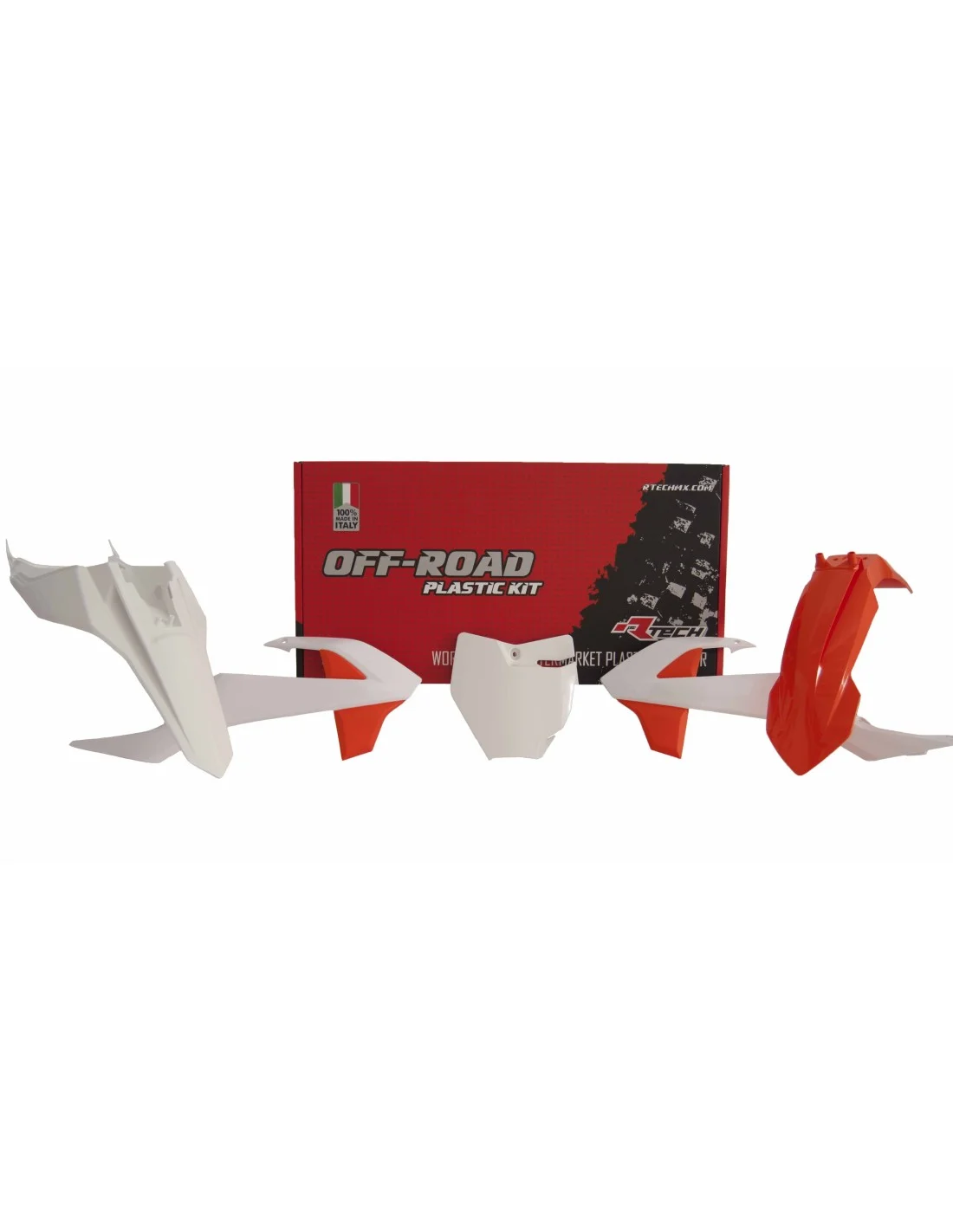 Kit plastiche motocross Racetech Ktm Arancione bianco