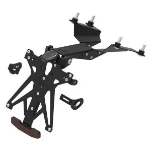 Portatarga regolabile omologato Lightech per Honda CB 650 R e CBR 650 R 19 - 20 con catadriotto e luce targa codice KTARHO118A1