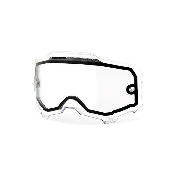 Lente 100% Armega Doppia lente trasparente e ventilata Clear Vented Dual