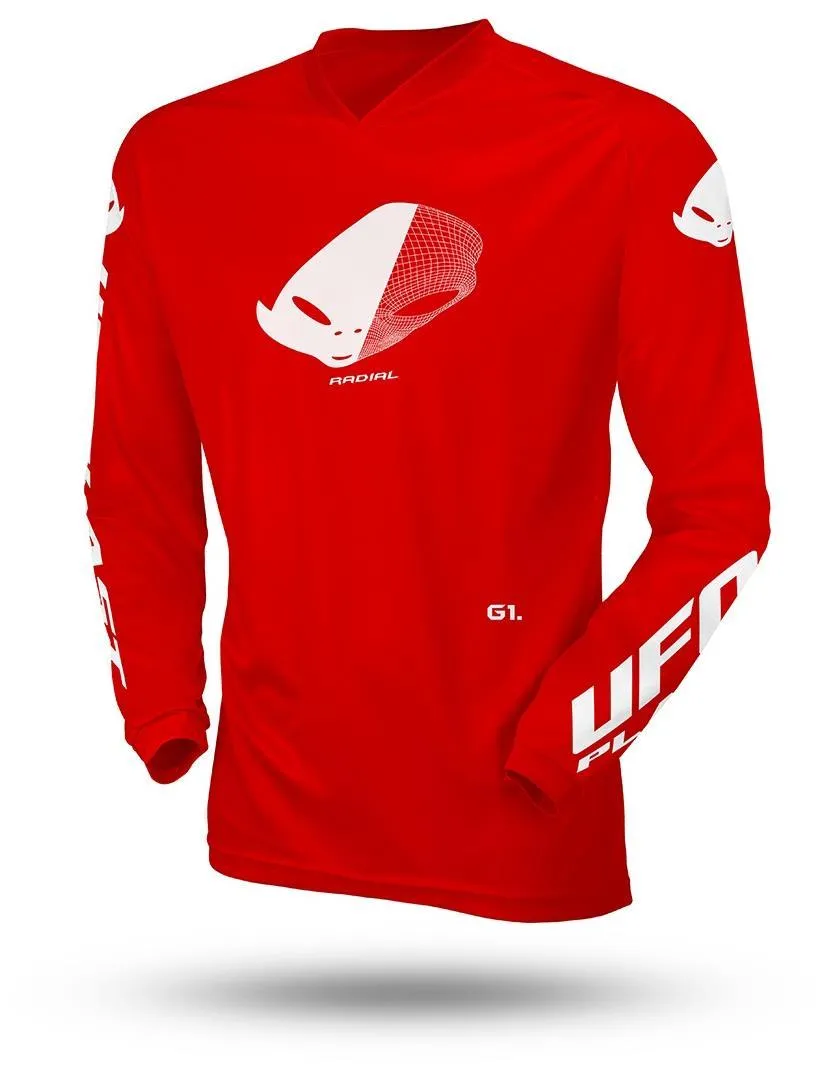 Maglia cross enduro UFO Radial da bambino rosso