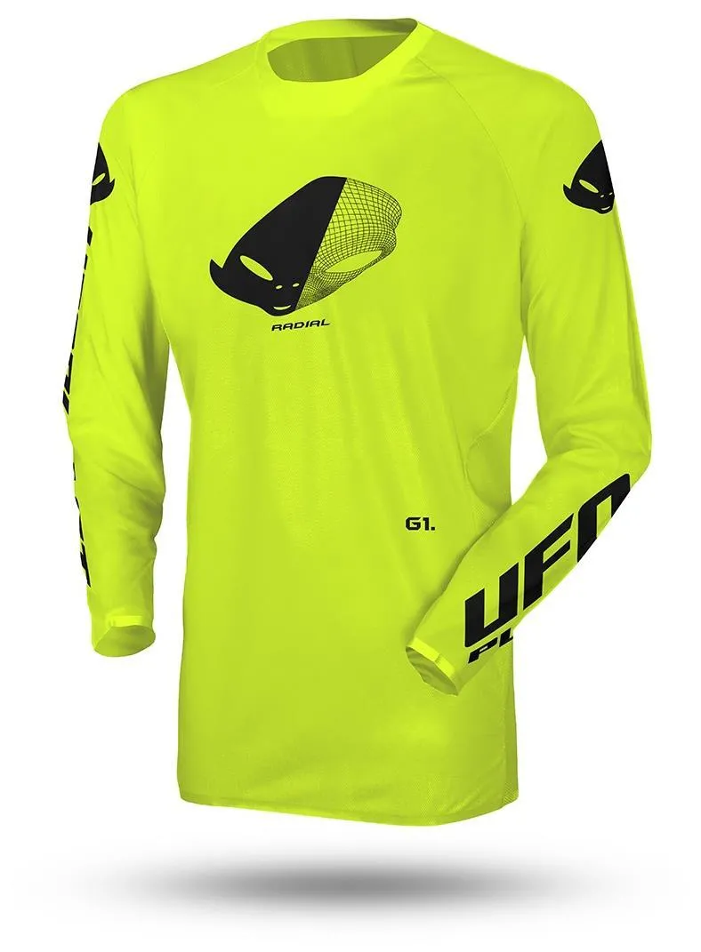 Maglia cross enduro UFO Radial giallo fluo