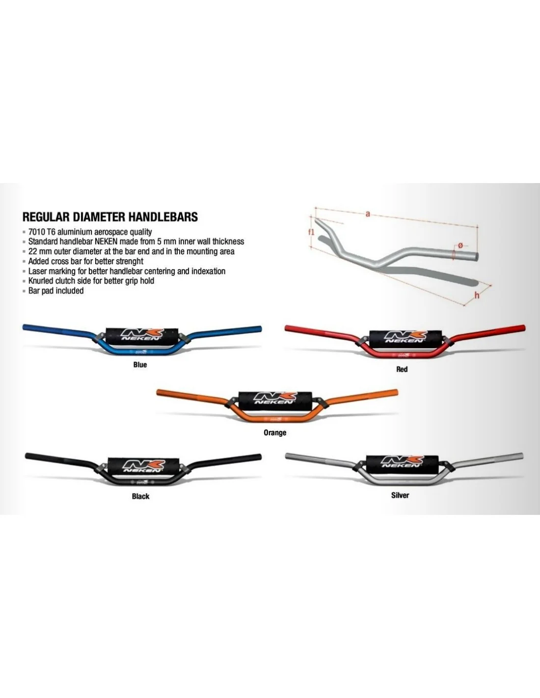 Manubrio 22 mm Neken con traversino