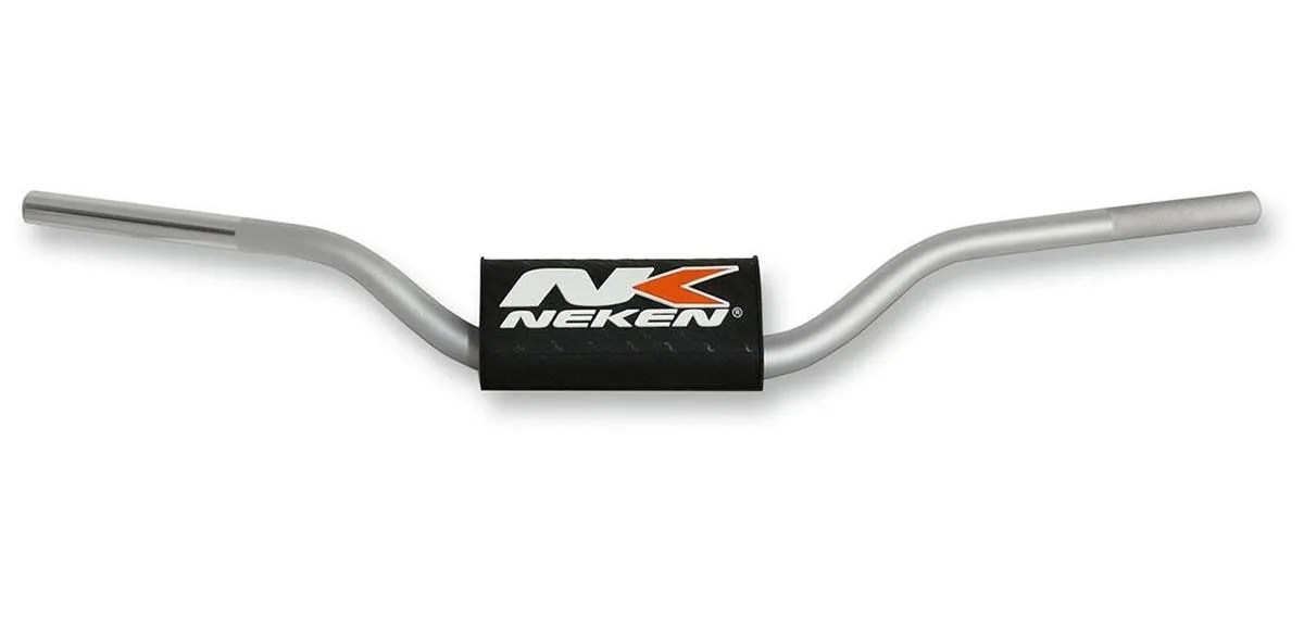 Manubrio Neken Radical da 28.6mm in alluminio colore Argento opaco con paracolpi (Cod. R00121SR)