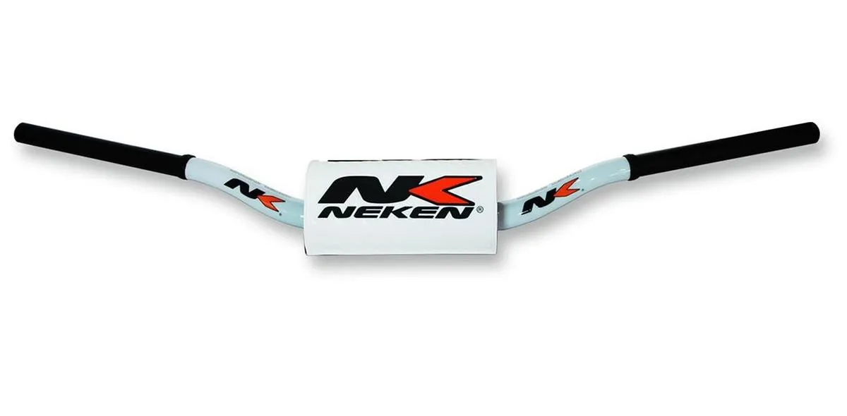 Manubrio Neken Radical Design da 28.6mm in alluminio colore Bianco con paracolpi (Cod. R00172C-WH)